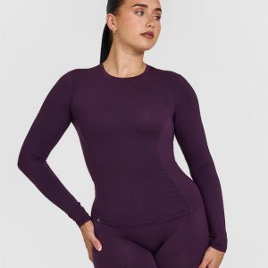 Mellow™ Soft Long Sleeve Top Blackberry Purple
