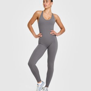 Unified Scoop Back All In One Long Ash Grey