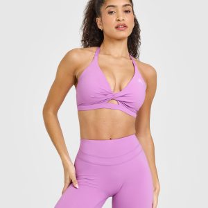 Unified Twist Sports Bra Orchid Purple
