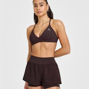 EasyLift™ Ultra Minimal V Neck Bralette Plum Brown