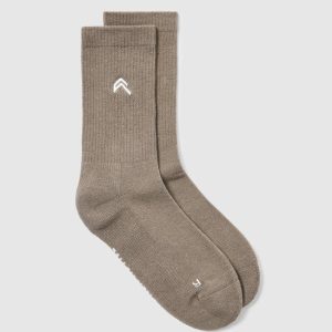 All Day Crew Socks 1 Pack Moss Brown
