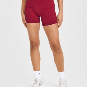 SoftMotion™ Fold Over Shorts 6" Ruby Red