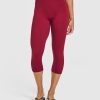 SoftMotion™ High Waisted Capri Leggings Ruby Red